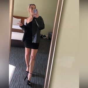 sparkly black mini dress - Armani Exchange